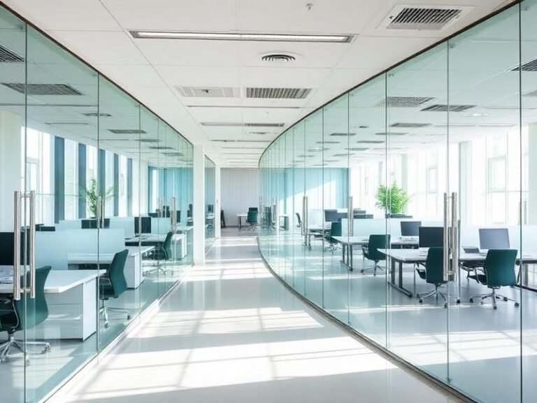 Frameless vs Framed Glass Office Partitions 20 Office layout with new glass partitions