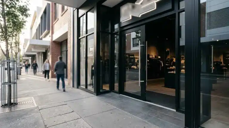Commercial entry door, Narellan