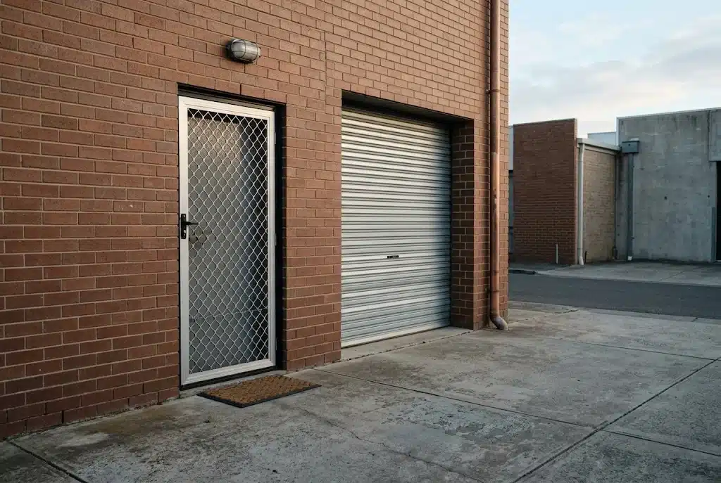 Security Screen Door Cost and What Affects It 3 Heavy duty security screen door on a commercial rear entry in Smeaton Grange