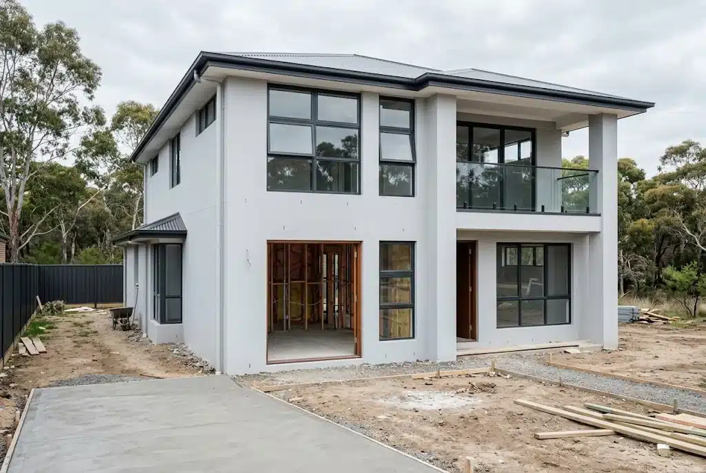 Double glazed windows, Glenfield build