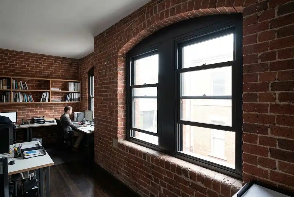 Marrickville 1 Double hung windows on a heritage office