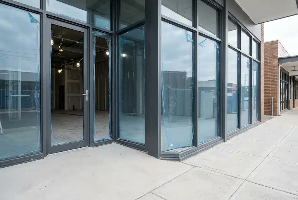 Glass Shopfronts in Smeaton Grange