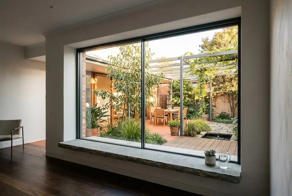 Mosman 7 Sashless double hung, Kirkham courtyard