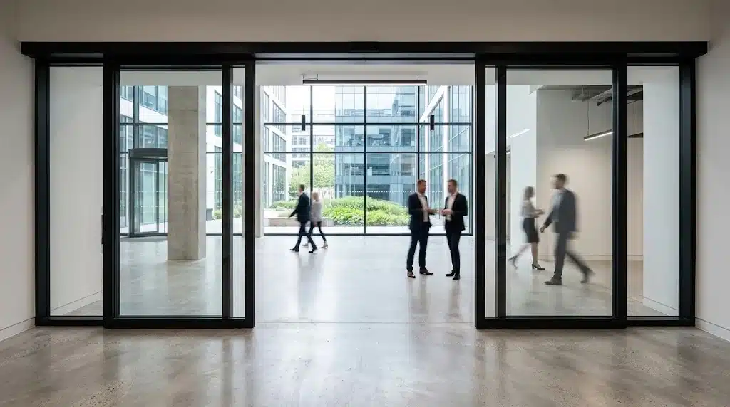 Hawkesbury Top Hung Commercial Sliding Doors in Smeaton Grange