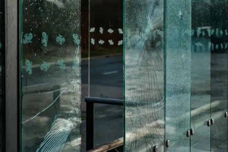 Toughened vs Laminated Glass: Which Do You Need? 44 Glazier installing toughened vs laminated glass panel in aluminium window frame