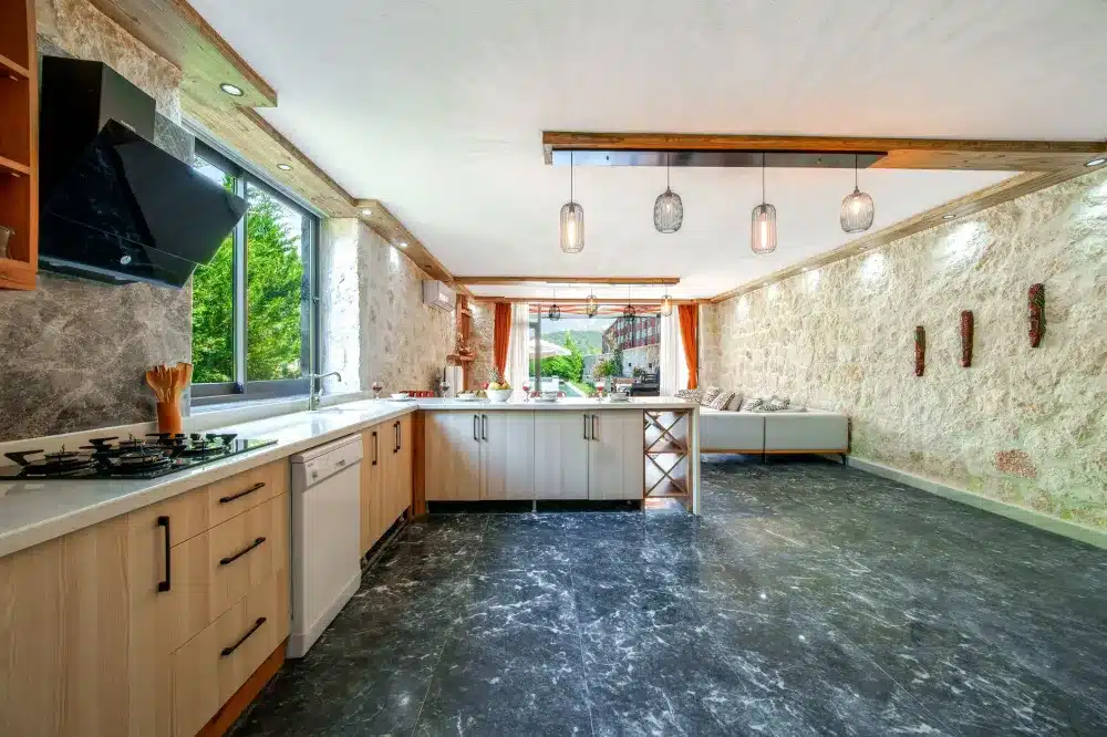 Bifold Servery Windows in Camden, NSW | Free Quote 2 Bifold servery window folded open connecting indoor kitchen to outdoor entertaining space