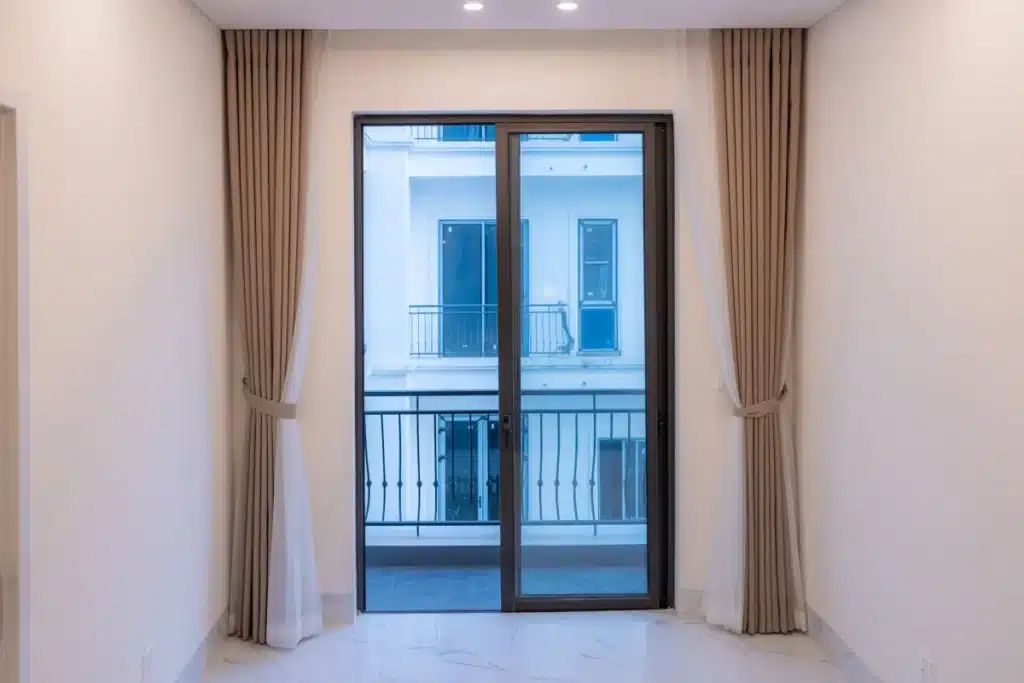 Double glazed aluminium sliding door installed in a modern Liverpool NSW home