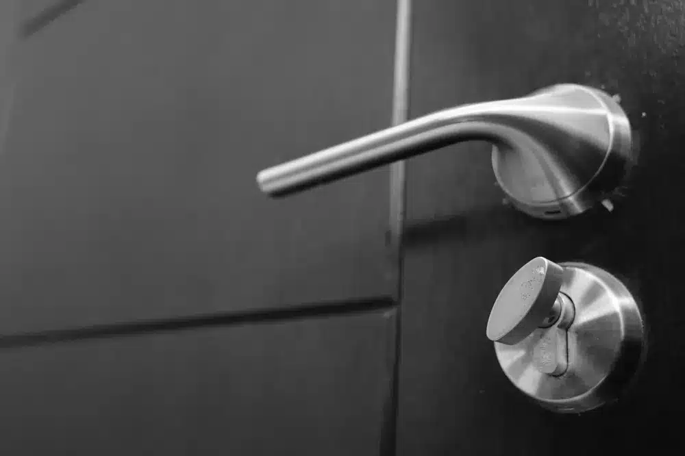 Security Screen Door Cost and What Affects It 3 Tradesperson installing a security screen door on a suburban home in NSW